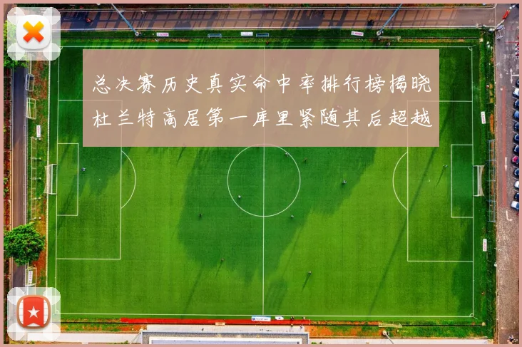 总决赛历史真实命中率排行榜揭晓杜兰特高居第一库里紧随其后超越奥尼尔